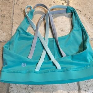 lululemon athletica Blue Sports Bra with Crisscross Straps